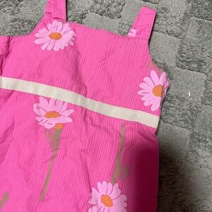 90s Vintage Lilly Pulitzer Pink and White Floral Dress